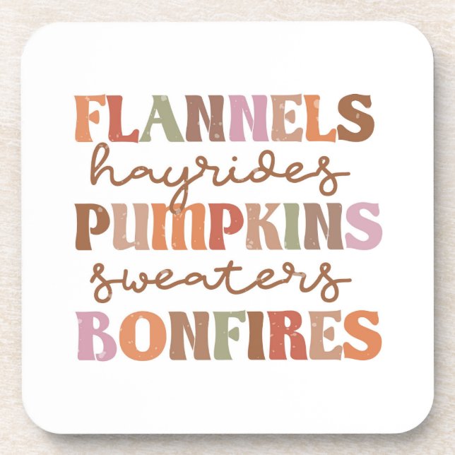 Flannels Pumpkins Bonfire Getränkeuntersetzer (Vorderseite)