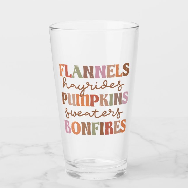 Flannels Pumpkins Bonfire Glas (Vorderseite)