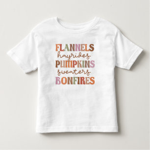Flannels Pumpkins Bonfire Kleinkind T-shirt