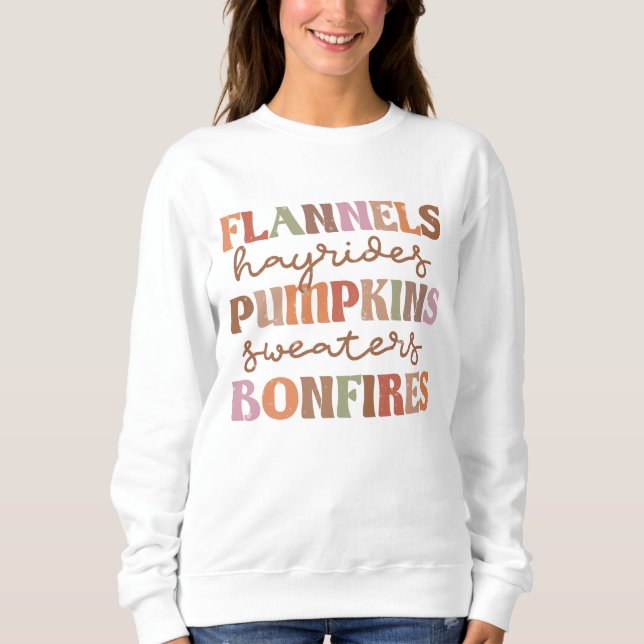 Flannels Pumpkins Bonfire Sweatshirt (Vorderseite)