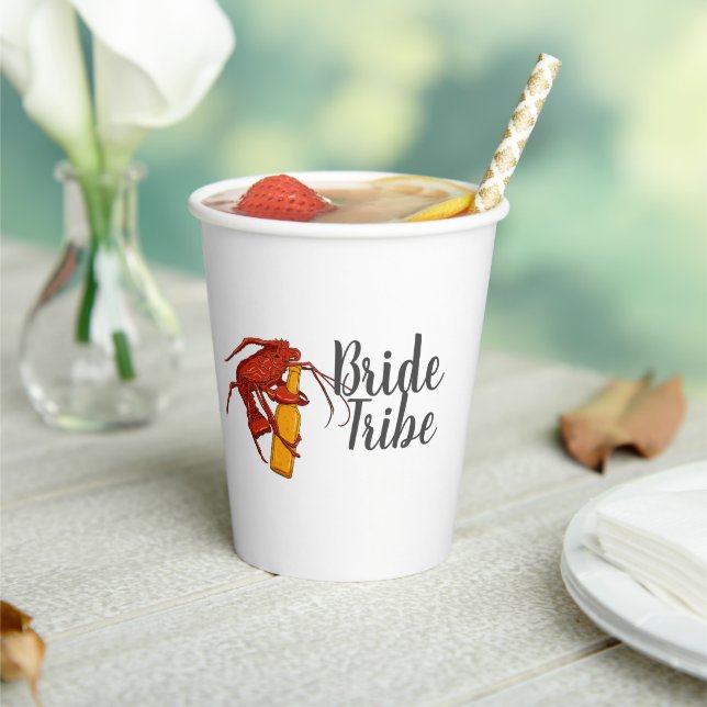 Flansch Tribe Bachelorette Party Lobster Custom Pappbecher (In Situ)