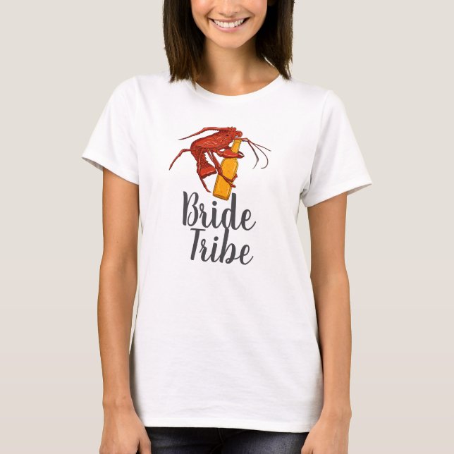 Flansch Tribe Bachelorette Party Lobster Custom T-Shirt (Vorderseite)