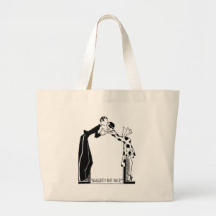 Flapper Art Deco Paar Unartig aber nett Tote Jumbo Stoffbeutel