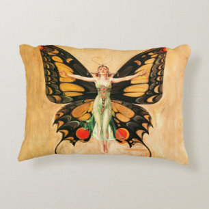 Flapper Butterfly Flying Frauan Illustration Dekokissen