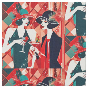 Flapper Christmas Party Stoff
