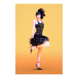Flapper Dancing Vintag Fotodruck