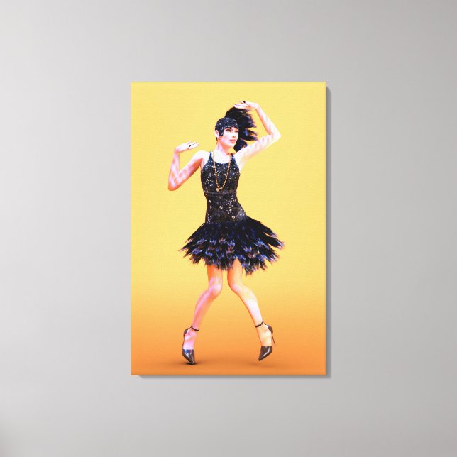Flapper Dancing Vintag Leinwanddruck (Vorderseite)