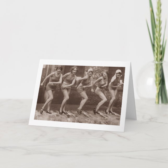 Flapper Era Dancing Girls Karte (Vorderseite)