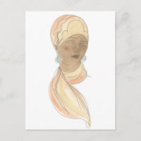 Flapper Fashion Sketch - Frau mit Scarf