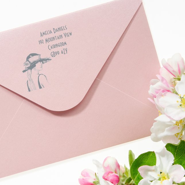 Flapper Girl Address der 1920er Jahre Permastempel (Von Creator hochgeladen)