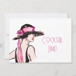 Flapper Girl Cocktail Party Einladung