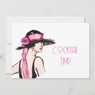 Flapper Girl Cocktail Party Einladung