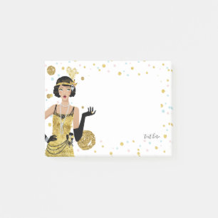 Flapper Girl Gatsby Theme der 20er Jahre Post-it Klebezettel