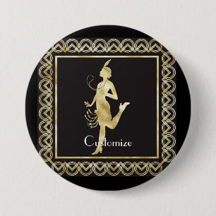 Flapper Girl Thunder_Cove der 1920er Jahre Button