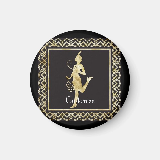 Flapper Girl Thunder_Cove der 1920er Jahre Magnet (Vorne)