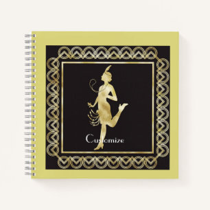 Flapper Girl Thunder_Cove der 1920er Jahre Notizbuch