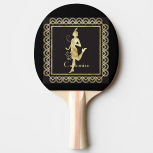 Flapper Girl Thunder_Cove der 1920er Jahre Tischtennis Schläger