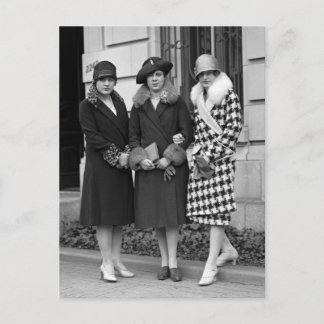Flapper Girls, Cloche hats 1920er Postkarte