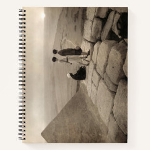 Flapper Girls Sunrise Khufu Pyramid, Ägypten 1920 Notizbuch