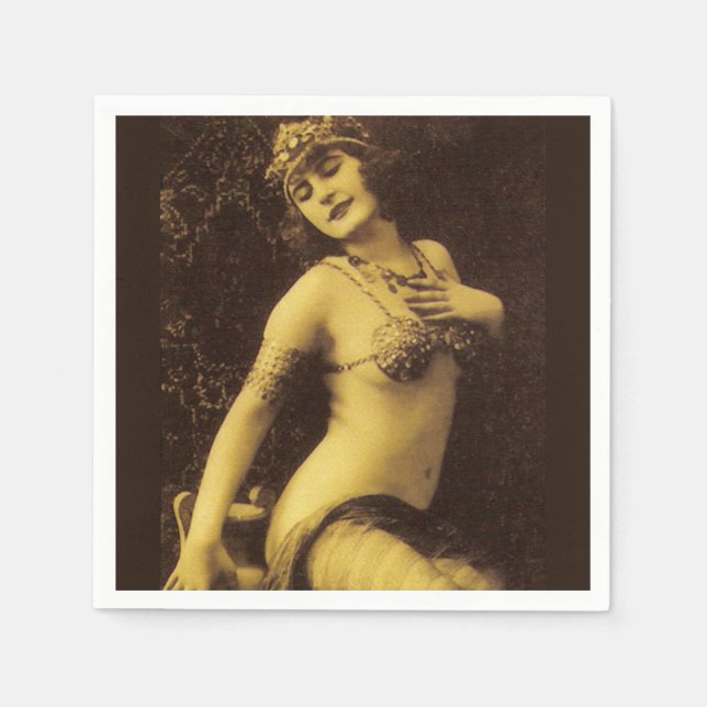 Flapper in Sepia 1 Serviette (Vorderseite)