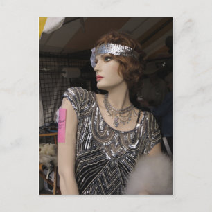 Flapper Mannequin Postkarte