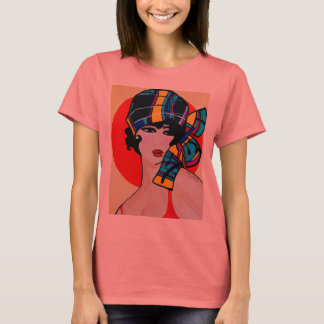 Flapper mit Hut T-Shirt