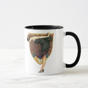 Flapper mit PfauenEmblem Tasse