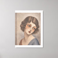 Flapper Schüchternes Mädchen in Pastellfarben