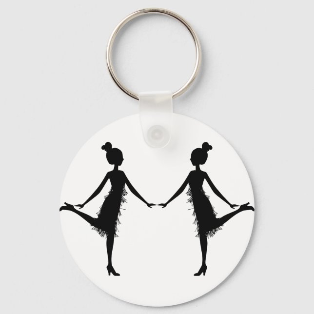 Flapper Silhouette Schlüsselanhänger (Vorderseite)