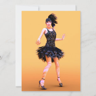 Flapper-Tanz Vintage Feiertagskarte