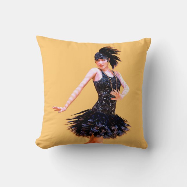 Flapper-Tanz Vintage Kissen (Vorderseite)