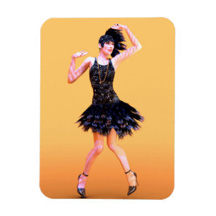 Flapper-Tanz Vintage Magnet