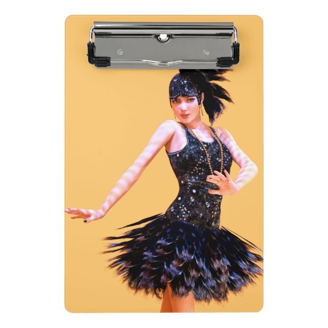 Flapper-Tanz Vintage Mini Klemmbrett (Vorderseite)