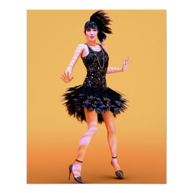 Flapper-Tanz Vintage Poster (Vorderseite)