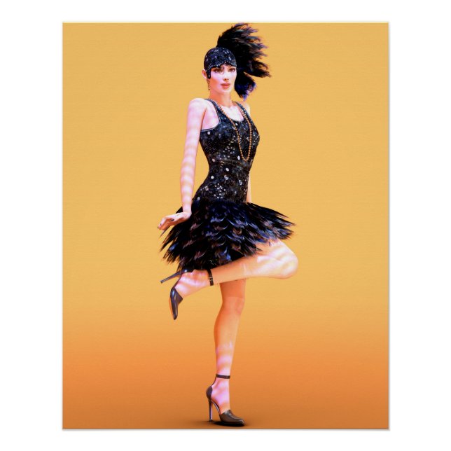 Flapper-Tanz Vintage Poster (Vorderseite)