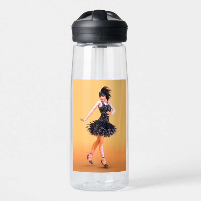 Flapper-Tanz Vintage Trinkflasche (Vorne)