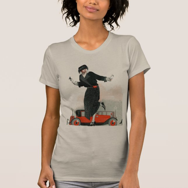Flapper und Roadster T-Shirt (Vorderseite)