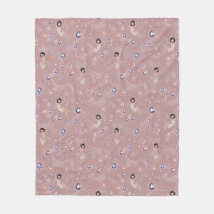 Flappers Lady Glam Fun Pink Design Fleecedecke