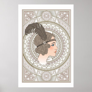Flappeur Art déco Vintage