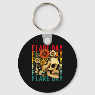 Flare Day Fibromyalgie Dysautonomie Schädel Unsich Schlüsselanhänger