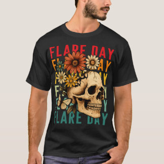 Flare Day Fibromyalgie Dysautonomie Schädel Unsich T-Shirt