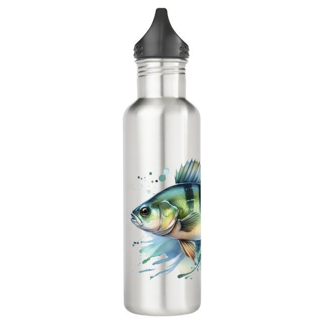 Flasche - Aquarellfarbenserie: Perle Edelstahlflasche (Links)