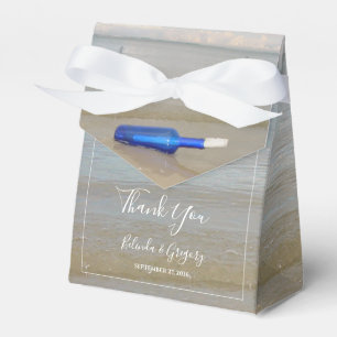 Flasche auf Strand Sand Hochzeit Geschenkschachtel