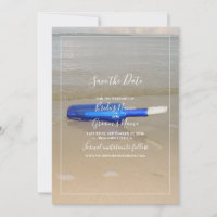 Flasche auf Strand Sand Hochzeit