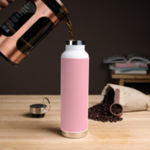 Flasche aus isoliertem rosa Edelstahl