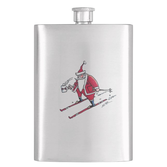 Flasche aus nicht rostendem Stahl Flachmann (Vorderseite)
