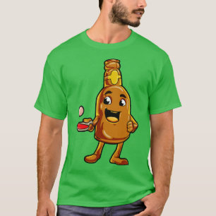 Flasche Bier als Bierpong mit Tischtennisball T-Shirt