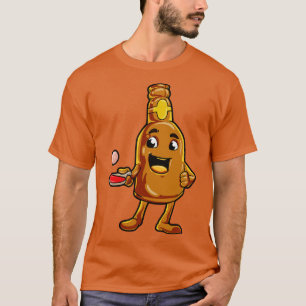 Flasche Bier als Bierpong mit Tischtennisball T-Shirt