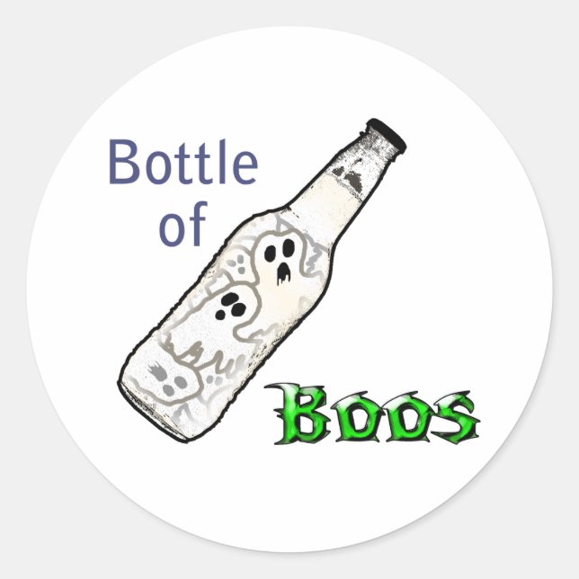 Flasche Boos Runder Aufkleber (Vorderseite)