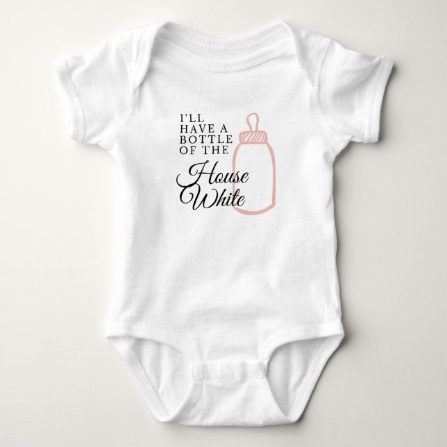 Flasche des Hauses Weiße Funny Funny Boy Girl Baby Strampler (Vorderseite)